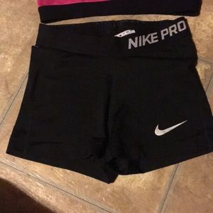 Nike pro shorts and sport bra!